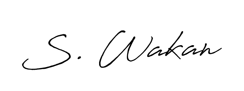 You should practise on your own different ways (Antro_Vectra_Bolder) to write your name (S. Wakan) in signature. don't let someone else do it for you. S. Wakan signature style 7 images and pictures png