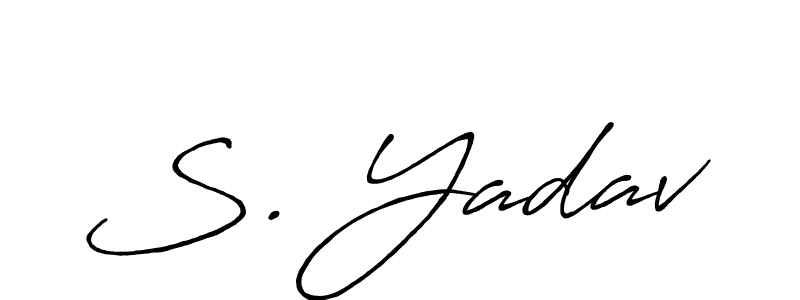 You should practise on your own different ways (Antro_Vectra_Bolder) to write your name (S. Yadav) in signature. don't let someone else do it for you. S. Yadav signature style 7 images and pictures png