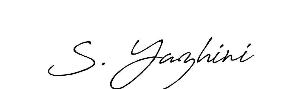 Use a signature maker to create a handwritten signature online. With this signature software, you can design (Antro_Vectra_Bolder) your own signature for name S. Yazhini. S. Yazhini signature style 7 images and pictures png