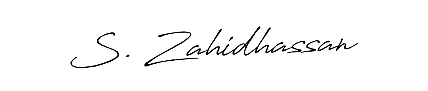 How to make S. Zahidhassan signature? Antro_Vectra_Bolder is a professional autograph style. Create handwritten signature for S. Zahidhassan name. S. Zahidhassan signature style 7 images and pictures png