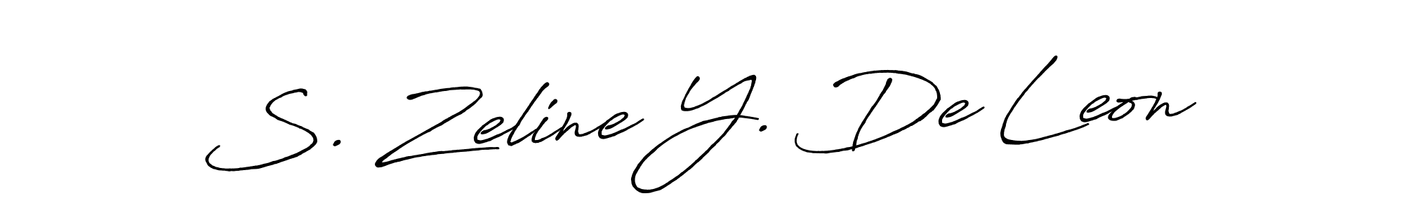 You should practise on your own different ways (Antro_Vectra_Bolder) to write your name (S. Zeline Y. De Leon) in signature. don't let someone else do it for you. S. Zeline Y. De Leon signature style 7 images and pictures png