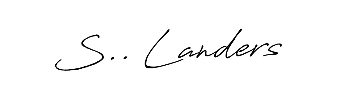 Also You can easily find your signature by using the search form. We will create S.. Landers name handwritten signature images for you free of cost using Antro_Vectra_Bolder sign style. S.. Landers signature style 7 images and pictures png