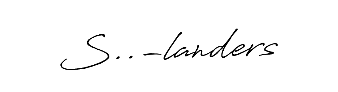S..-landers stylish signature style. Best Handwritten Sign (Antro_Vectra_Bolder) for my name. Handwritten Signature Collection Ideas for my name S..-landers. S..-landers signature style 7 images and pictures png