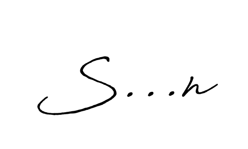 How to make S...n name signature. Use Antro_Vectra_Bolder style for creating short signs online. This is the latest handwritten sign. S...n signature style 7 images and pictures png