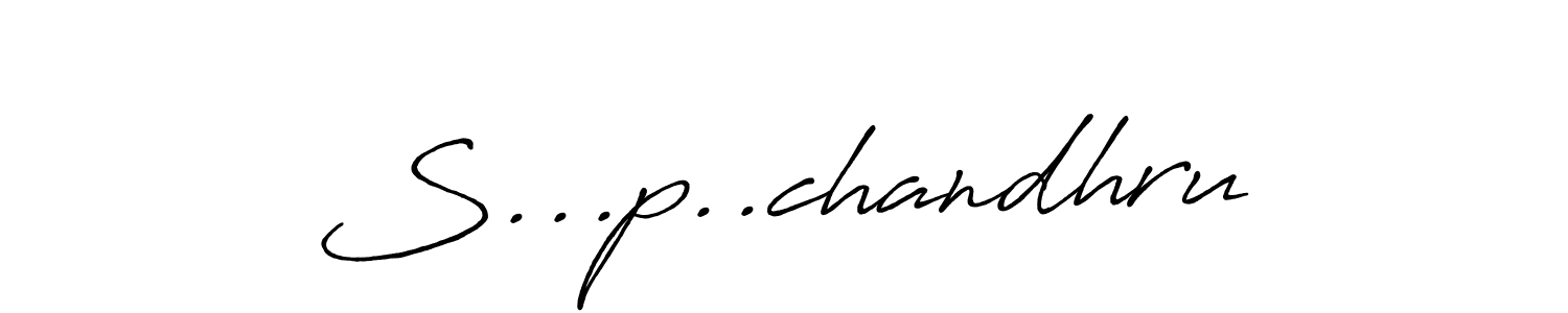 Similarly Antro_Vectra_Bolder is the best handwritten signature design. Signature creator online .You can use it as an online autograph creator for name S...p..chandhru. S...p..chandhru signature style 7 images and pictures png