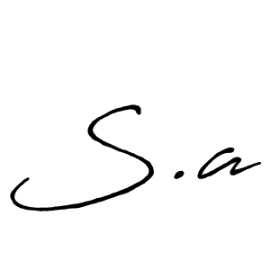 Design your own signature with our free online signature maker. With this signature software, you can create a handwritten (Antro_Vectra_Bolder) signature for name S.a. S.a signature style 7 images and pictures png