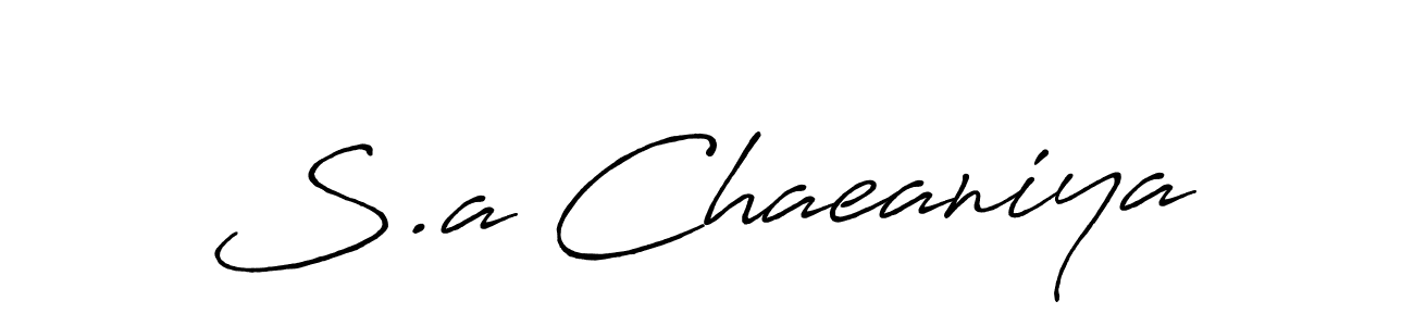 How to make S.a Chaeaniya signature? Antro_Vectra_Bolder is a professional autograph style. Create handwritten signature for S.a Chaeaniya name. S.a Chaeaniya signature style 7 images and pictures png