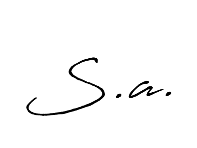 Use a signature maker to create a handwritten signature online. With this signature software, you can design (Antro_Vectra_Bolder) your own signature for name S.a.. S.a. signature style 7 images and pictures png