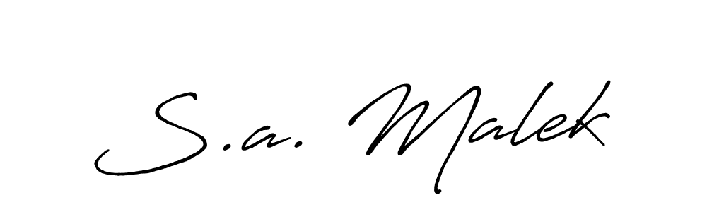 You should practise on your own different ways (Antro_Vectra_Bolder) to write your name (S.a. Malek) in signature. don't let someone else do it for you. S.a. Malek signature style 7 images and pictures png