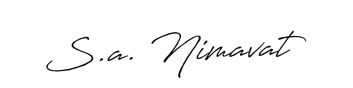 Make a beautiful signature design for name S.a. Nimavat. Use this online signature maker to create a handwritten signature for free. S.a. Nimavat signature style 7 images and pictures png