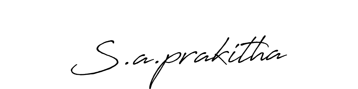 Create a beautiful signature design for name S.a.prakitha. With this signature (Antro_Vectra_Bolder) fonts, you can make a handwritten signature for free. S.a.prakitha signature style 7 images and pictures png
