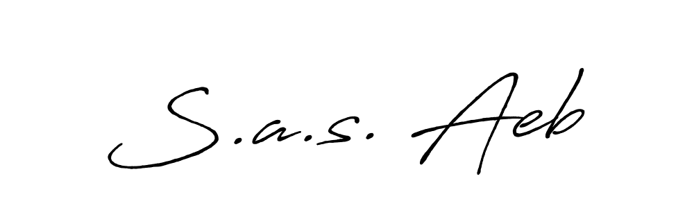 Also we have S.a.s. Aeb name is the best signature style. Create professional handwritten signature collection using Antro_Vectra_Bolder autograph style. S.a.s. Aeb signature style 7 images and pictures png