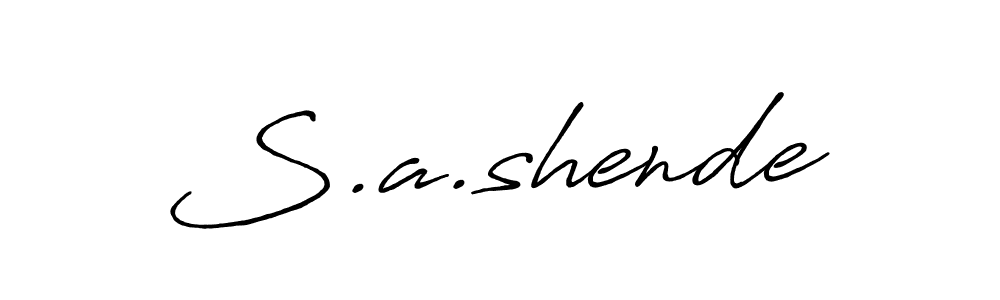 Also You can easily find your signature by using the search form. We will create S.a.shende name handwritten signature images for you free of cost using Antro_Vectra_Bolder sign style. S.a.shende signature style 7 images and pictures png