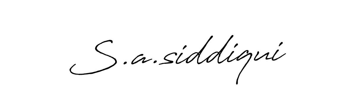 The best way (Antro_Vectra_Bolder) to make a short signature is to pick only two or three words in your name. The name S.a.siddiqui include a total of six letters. For converting this name. S.a.siddiqui signature style 7 images and pictures png