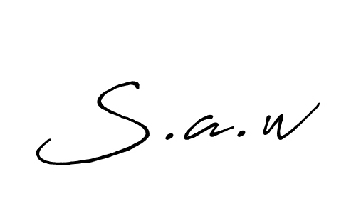 Once you've used our free online signature maker to create your best signature Antro_Vectra_Bolder style, it's time to enjoy all of the benefits that S.a.w name signing documents. S.a.w signature style 7 images and pictures png