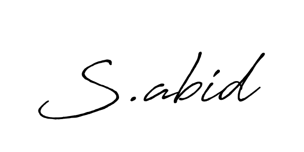 Make a beautiful signature design for name S.abid. With this signature (Antro_Vectra_Bolder) style, you can create a handwritten signature for free. S.abid signature style 7 images and pictures png