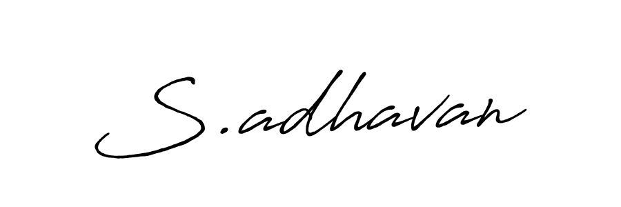 Create a beautiful signature design for name S.adhavan. With this signature (Antro_Vectra_Bolder) fonts, you can make a handwritten signature for free. S.adhavan signature style 7 images and pictures png