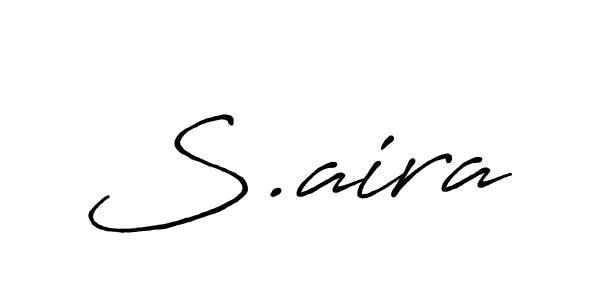 Design your own signature with our free online signature maker. With this signature software, you can create a handwritten (Antro_Vectra_Bolder) signature for name S.aira. S.aira signature style 7 images and pictures png