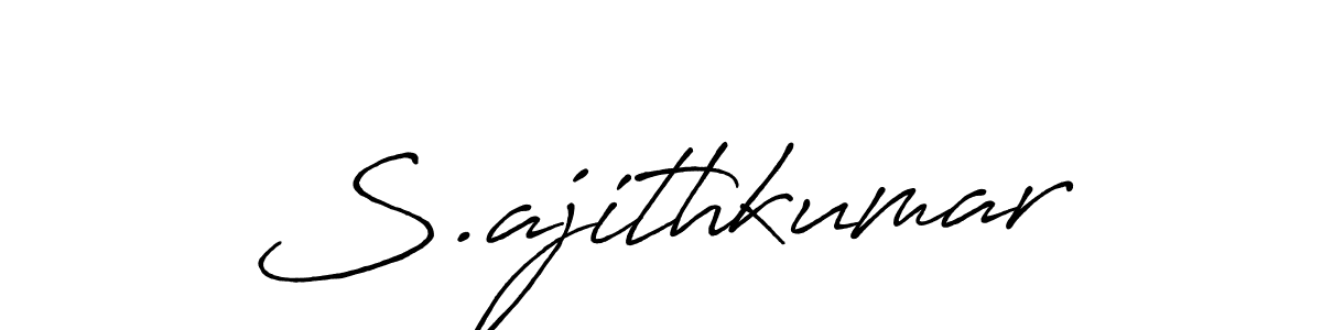 Also we have S.ajithkumar name is the best signature style. Create professional handwritten signature collection using Antro_Vectra_Bolder autograph style. S.ajithkumar signature style 7 images and pictures png
