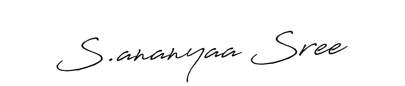 Make a beautiful signature design for name S.ananyaa Sree. Use this online signature maker to create a handwritten signature for free. S.ananyaa Sree signature style 7 images and pictures png