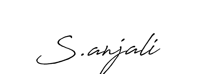 Also You can easily find your signature by using the search form. We will create S.anjali name handwritten signature images for you free of cost using Antro_Vectra_Bolder sign style. S.anjali signature style 7 images and pictures png