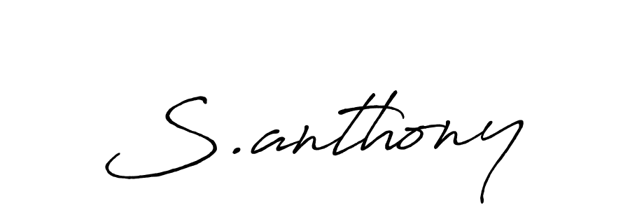 The best way (Antro_Vectra_Bolder) to make a short signature is to pick only two or three words in your name. The name S.anthony include a total of six letters. For converting this name. S.anthony signature style 7 images and pictures png