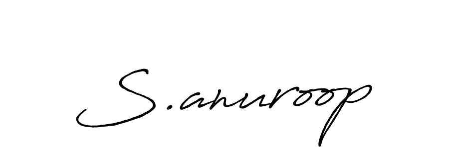 if you are searching for the best signature style for your name S.anuroop. so please give up your signature search. here we have designed multiple signature styles  using Antro_Vectra_Bolder. S.anuroop signature style 7 images and pictures png