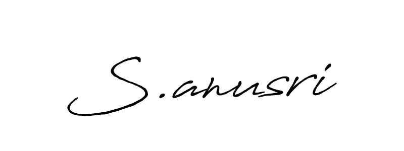 Make a beautiful signature design for name S.anusri. With this signature (Antro_Vectra_Bolder) style, you can create a handwritten signature for free. S.anusri signature style 7 images and pictures png