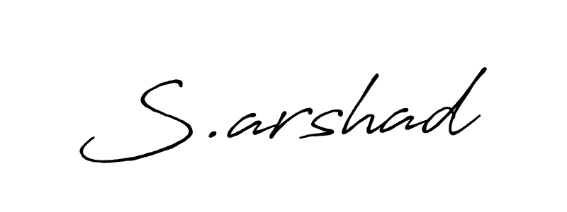 The best way (Antro_Vectra_Bolder) to make a short signature is to pick only two or three words in your name. The name S.arshad include a total of six letters. For converting this name. S.arshad signature style 7 images and pictures png