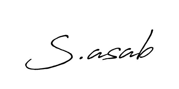 S.asab stylish signature style. Best Handwritten Sign (Antro_Vectra_Bolder) for my name. Handwritten Signature Collection Ideas for my name S.asab. S.asab signature style 7 images and pictures png