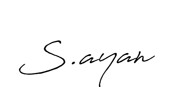 Make a beautiful signature design for name S.ayan. Use this online signature maker to create a handwritten signature for free. S.ayan signature style 7 images and pictures png