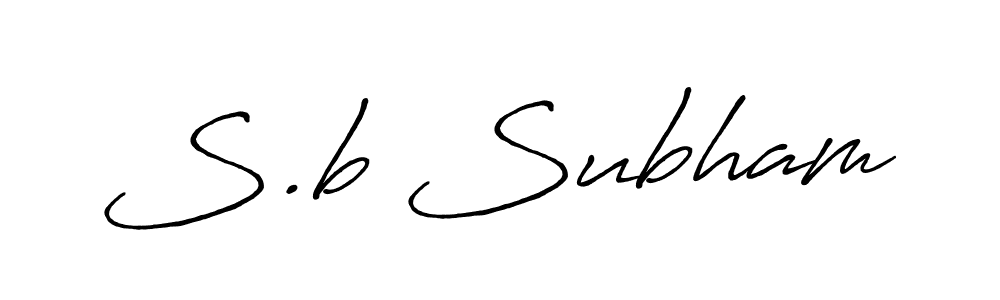 Best and Professional Signature Style for S.b Subham. Antro_Vectra_Bolder Best Signature Style Collection. S.b Subham signature style 7 images and pictures png