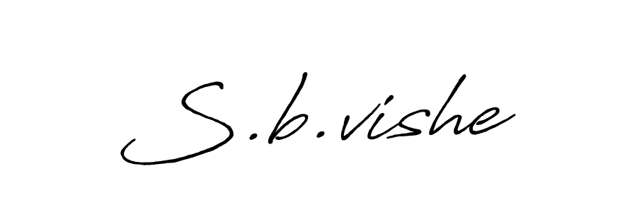 Make a beautiful signature design for name S.b.vishe. With this signature (Antro_Vectra_Bolder) style, you can create a handwritten signature for free. S.b.vishe signature style 7 images and pictures png