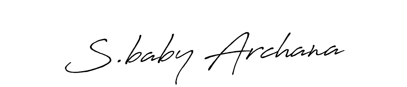 Make a beautiful signature design for name S.baby Archana. With this signature (Antro_Vectra_Bolder) style, you can create a handwritten signature for free. S.baby Archana signature style 7 images and pictures png