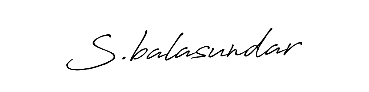 Create a beautiful signature design for name S.balasundar. With this signature (Antro_Vectra_Bolder) fonts, you can make a handwritten signature for free. S.balasundar signature style 7 images and pictures png