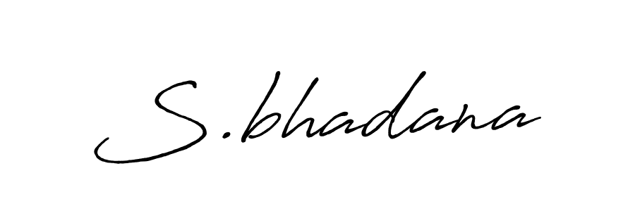 Use a signature maker to create a handwritten signature online. With this signature software, you can design (Antro_Vectra_Bolder) your own signature for name S.bhadana. S.bhadana signature style 7 images and pictures png