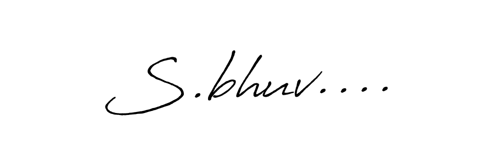 Use a signature maker to create a handwritten signature online. With this signature software, you can design (Antro_Vectra_Bolder) your own signature for name S.bhuv..... S.bhuv.... signature style 7 images and pictures png