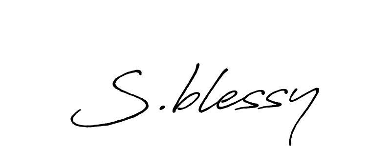 Create a beautiful signature design for name S.blessy. With this signature (Antro_Vectra_Bolder) fonts, you can make a handwritten signature for free. S.blessy signature style 7 images and pictures png