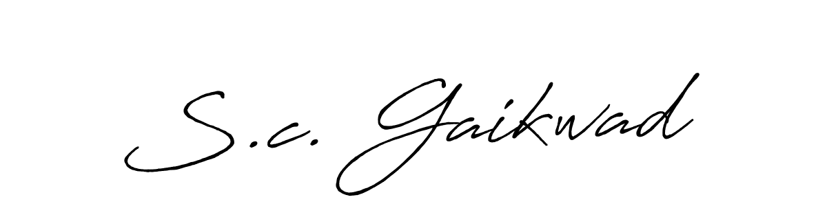 Similarly Antro_Vectra_Bolder is the best handwritten signature design. Signature creator online .You can use it as an online autograph creator for name S.c. Gaikwad. S.c. Gaikwad signature style 7 images and pictures png