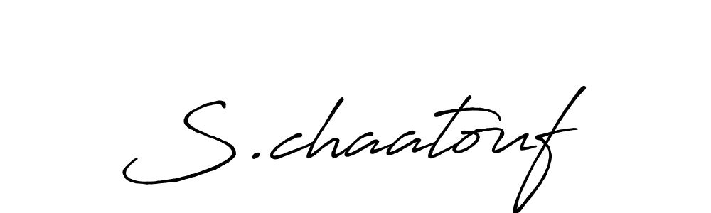 if you are searching for the best signature style for your name S.chaatouf. so please give up your signature search. here we have designed multiple signature styles  using Antro_Vectra_Bolder. S.chaatouf signature style 7 images and pictures png