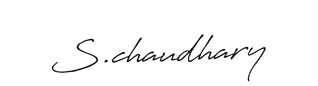Use a signature maker to create a handwritten signature online. With this signature software, you can design (Antro_Vectra_Bolder) your own signature for name S.chaudhary. S.chaudhary signature style 7 images and pictures png