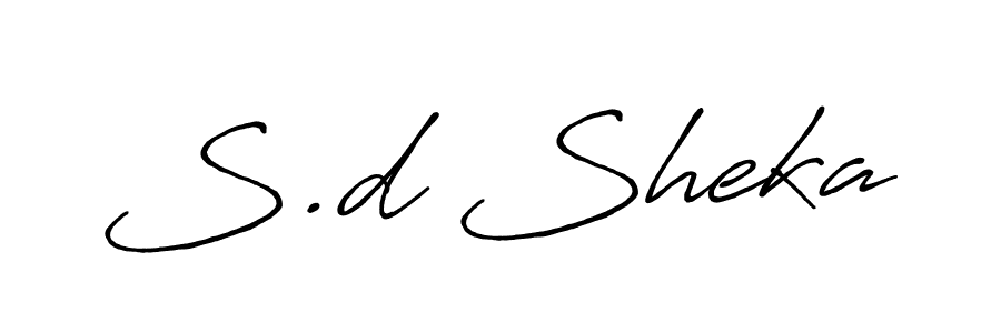 How to make S.d Sheka signature? Antro_Vectra_Bolder is a professional autograph style. Create handwritten signature for S.d Sheka name. S.d Sheka signature style 7 images and pictures png