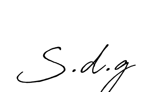 How to make S.d.g name signature. Use Antro_Vectra_Bolder style for creating short signs online. This is the latest handwritten sign. S.d.g signature style 7 images and pictures png