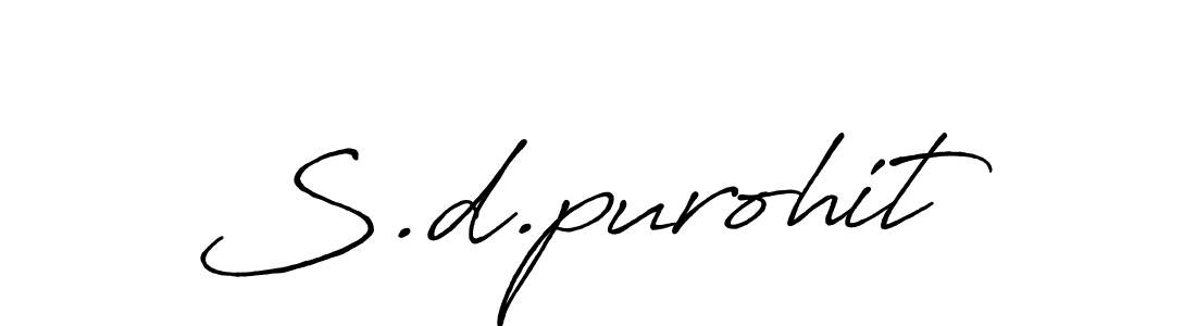 Also we have S.d.purohit name is the best signature style. Create professional handwritten signature collection using Antro_Vectra_Bolder autograph style. S.d.purohit signature style 7 images and pictures png