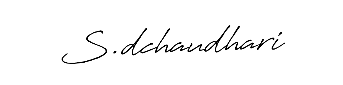 Use a signature maker to create a handwritten signature online. With this signature software, you can design (Antro_Vectra_Bolder) your own signature for name S.dchaudhari. S.dchaudhari signature style 7 images and pictures png