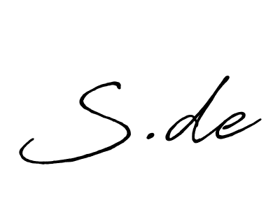 Similarly Antro_Vectra_Bolder is the best handwritten signature design. Signature creator online .You can use it as an online autograph creator for name S.de. S.de signature style 7 images and pictures png