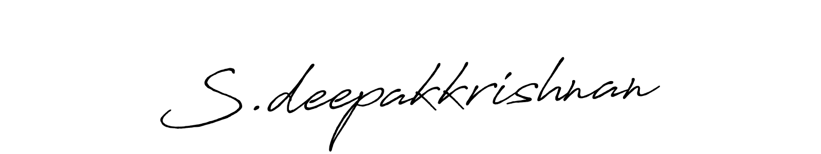 Make a beautiful signature design for name S.deepakkrishnan. With this signature (Antro_Vectra_Bolder) style, you can create a handwritten signature for free. S.deepakkrishnan signature style 7 images and pictures png