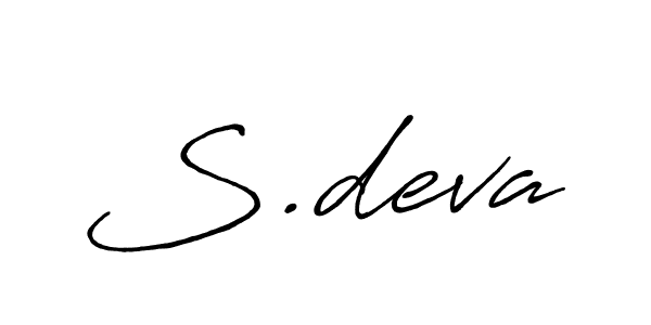 How to make S.deva signature? Antro_Vectra_Bolder is a professional autograph style. Create handwritten signature for S.deva name. S.deva signature style 7 images and pictures png