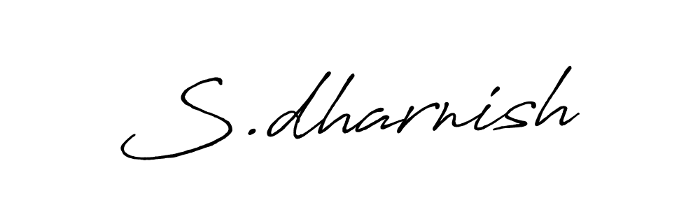 The best way (Antro_Vectra_Bolder) to make a short signature is to pick only two or three words in your name. The name S.dharnish include a total of six letters. For converting this name. S.dharnish signature style 7 images and pictures png