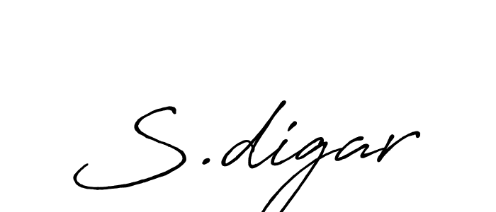 The best way (Antro_Vectra_Bolder) to make a short signature is to pick only two or three words in your name. The name S.digar include a total of six letters. For converting this name. S.digar signature style 7 images and pictures png